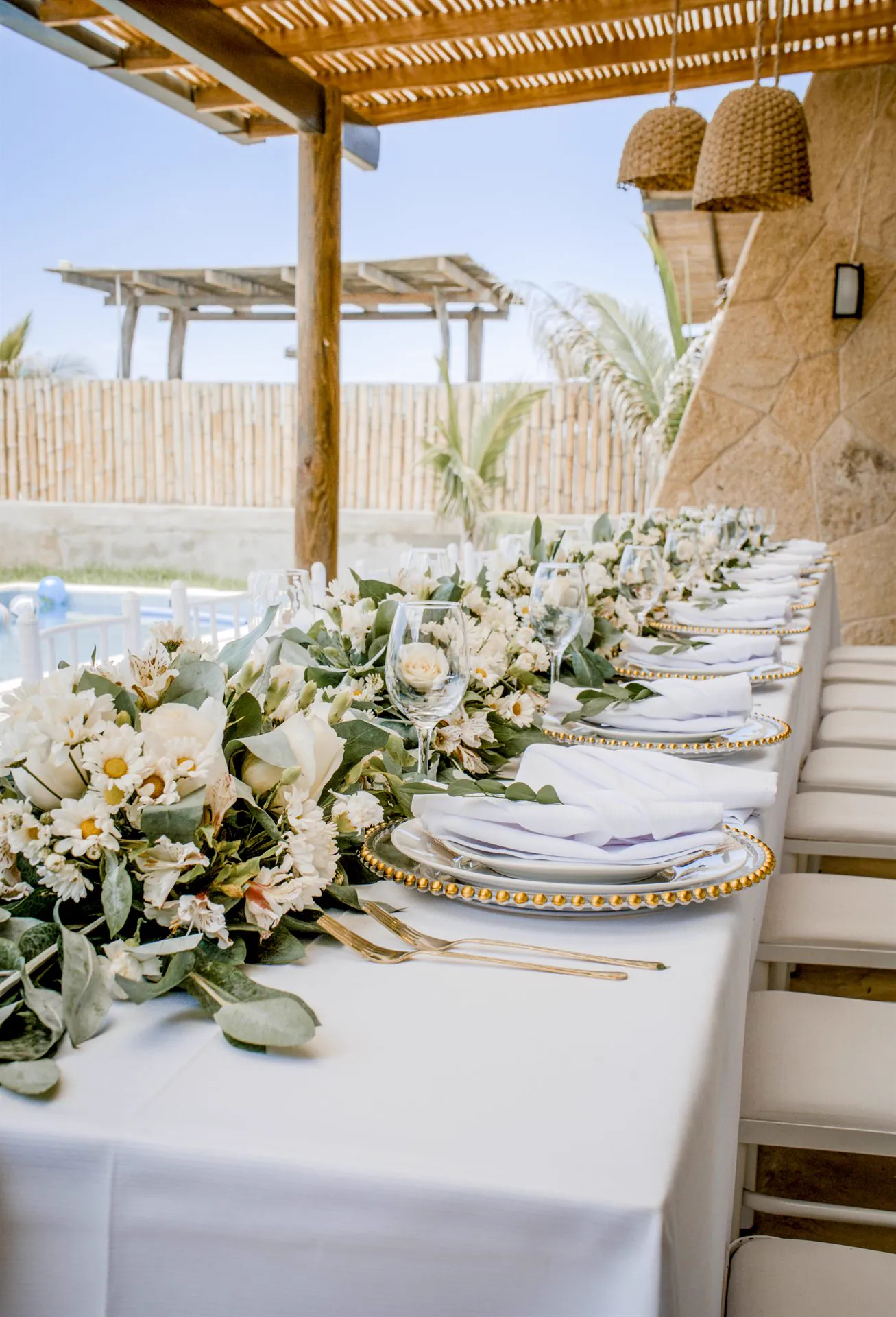 Mesa de boda en la playa